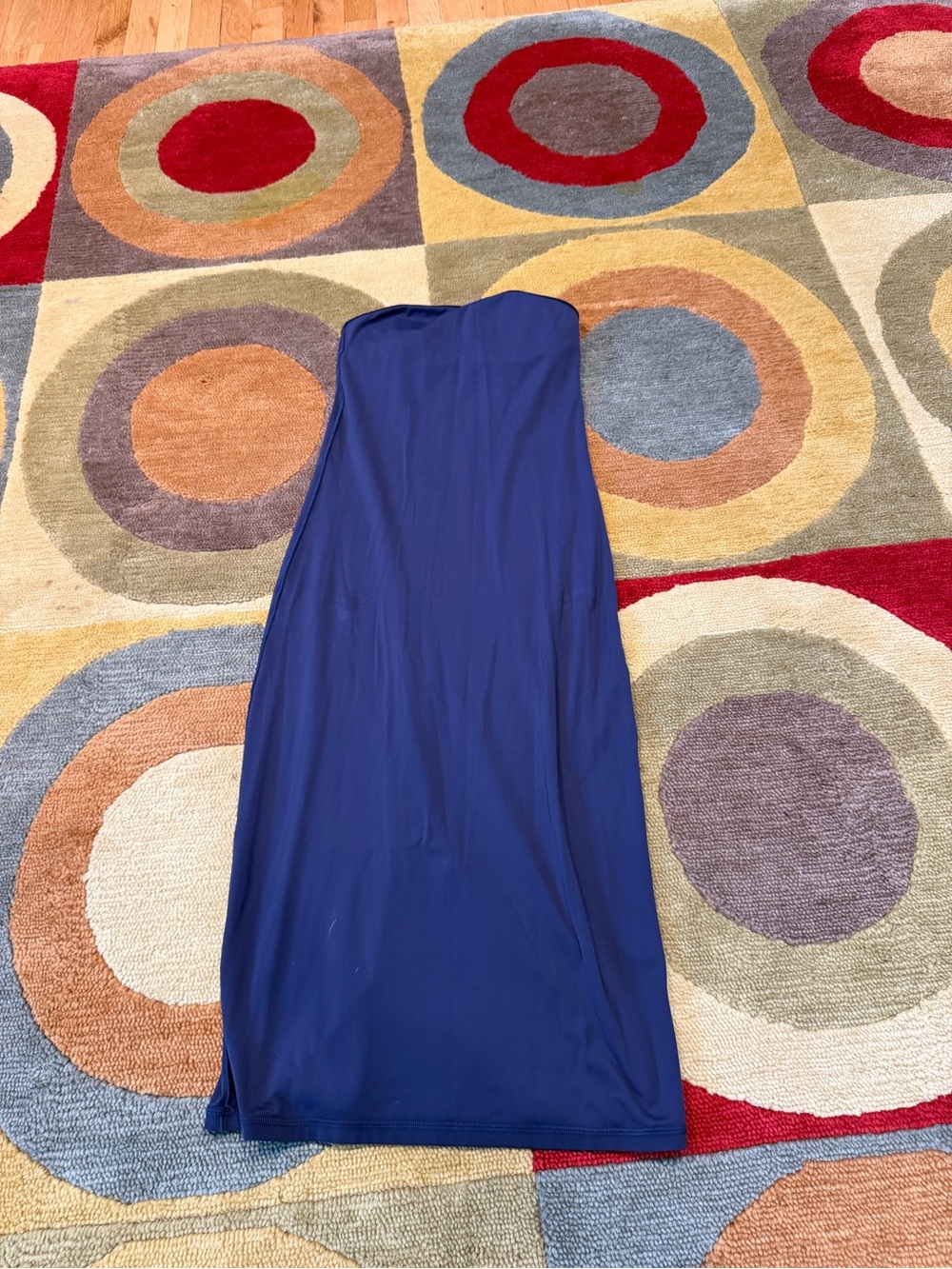 Offline by Aerie Navy Blue Workout Athletic Midi Dress Built in Bra Strapless S